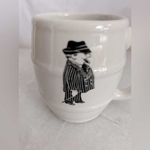 Vintage Hall China Barrel Gangster Graphic Unique Collector’s Ceramic Coffee Mug - Picture 2 of 7